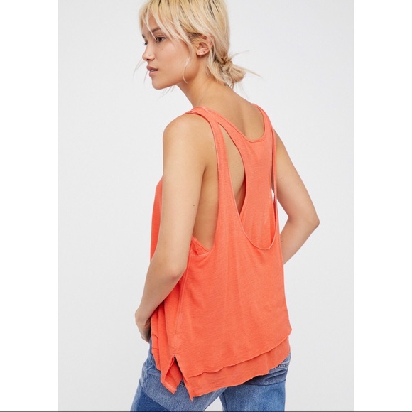 Last call. Free People Karmen in Coral tank NWT - Picture 2 of 5